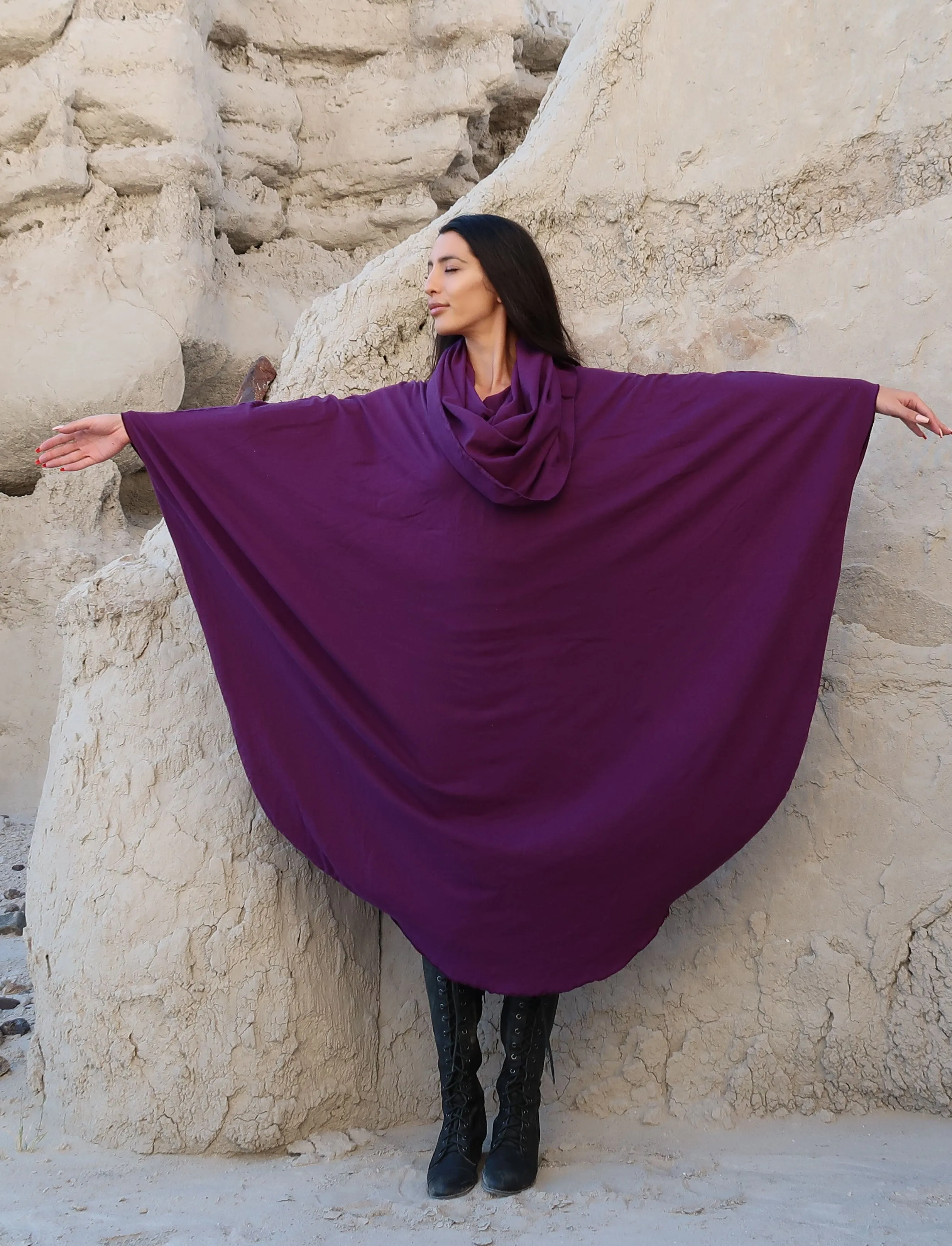 Super Cowl Aphrodite Below Knee Kaftan