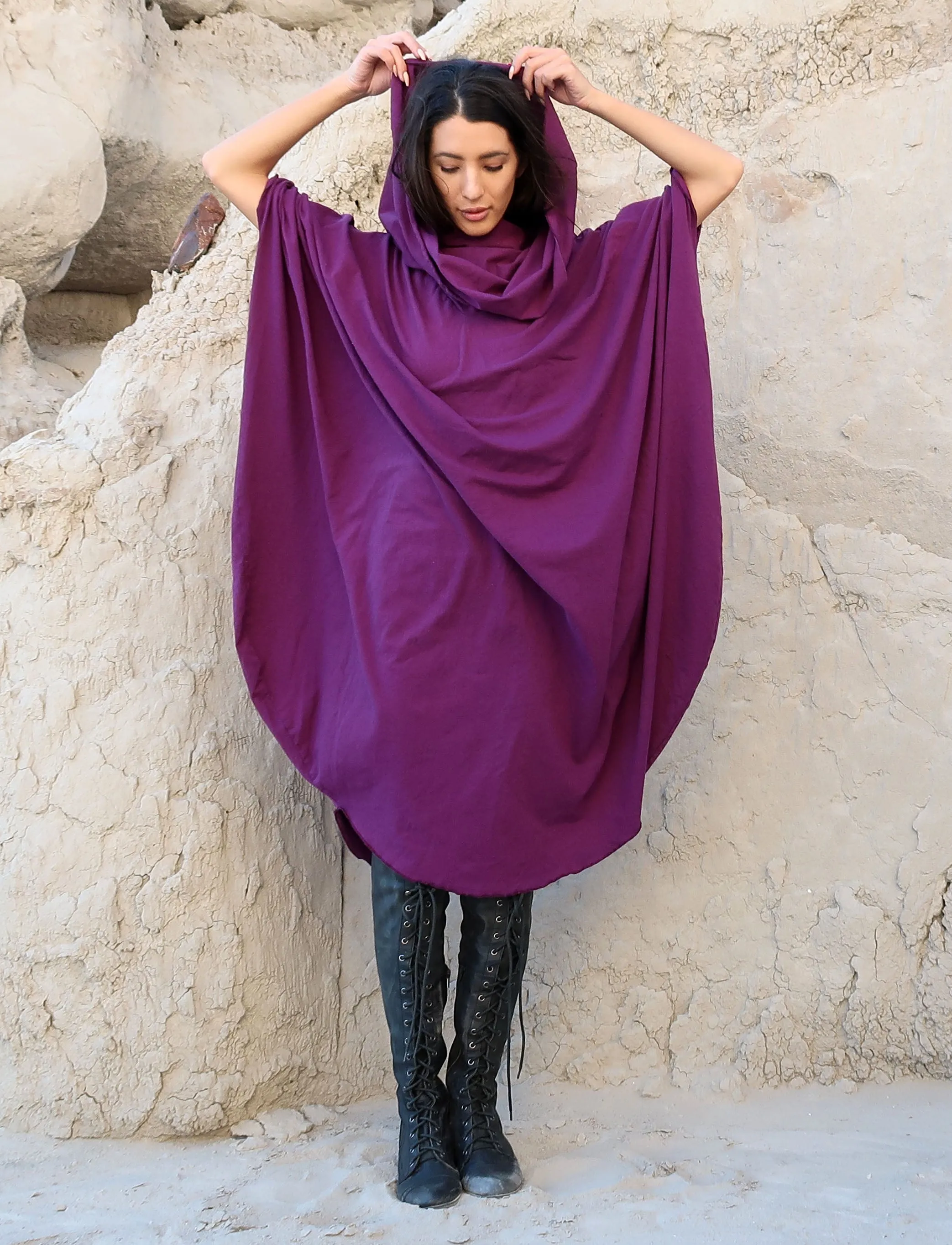 Super Cowl Aphrodite Below Knee Kaftan