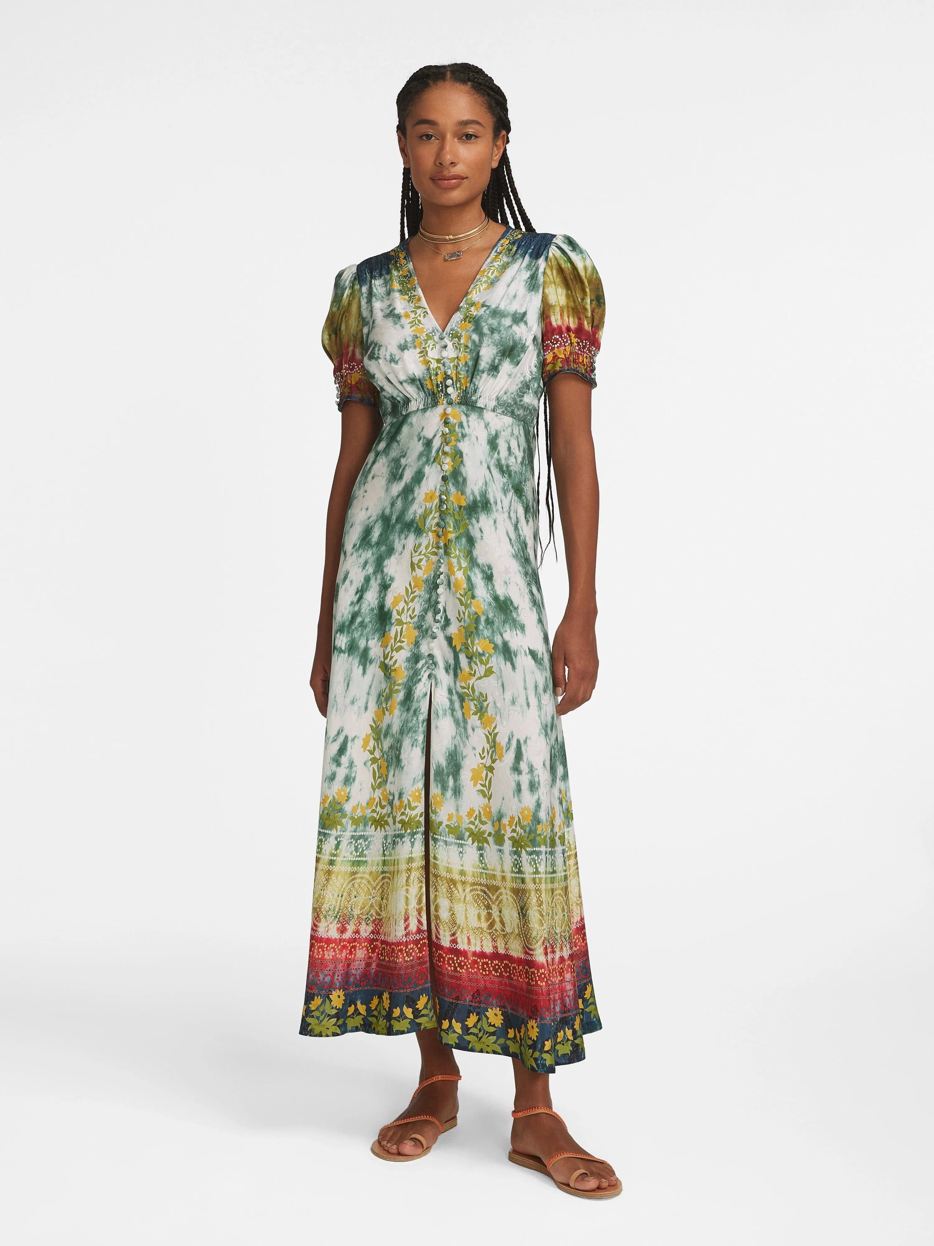Venyx Lea Long Dress in Tiedye Mala
