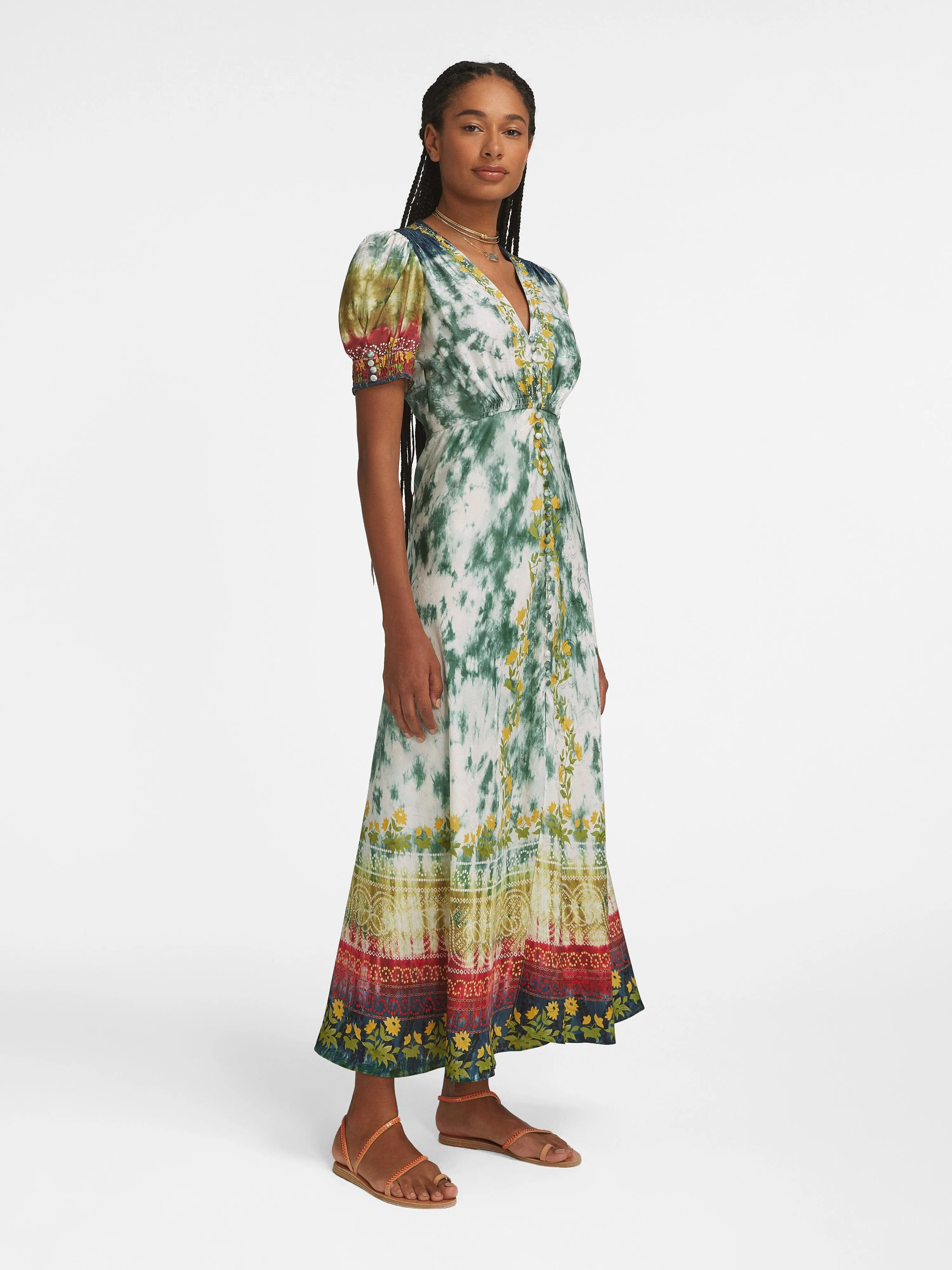Venyx Lea Long Dress in Tiedye Mala