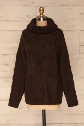 Vigo Brown | Turtleneck Knit Sweater