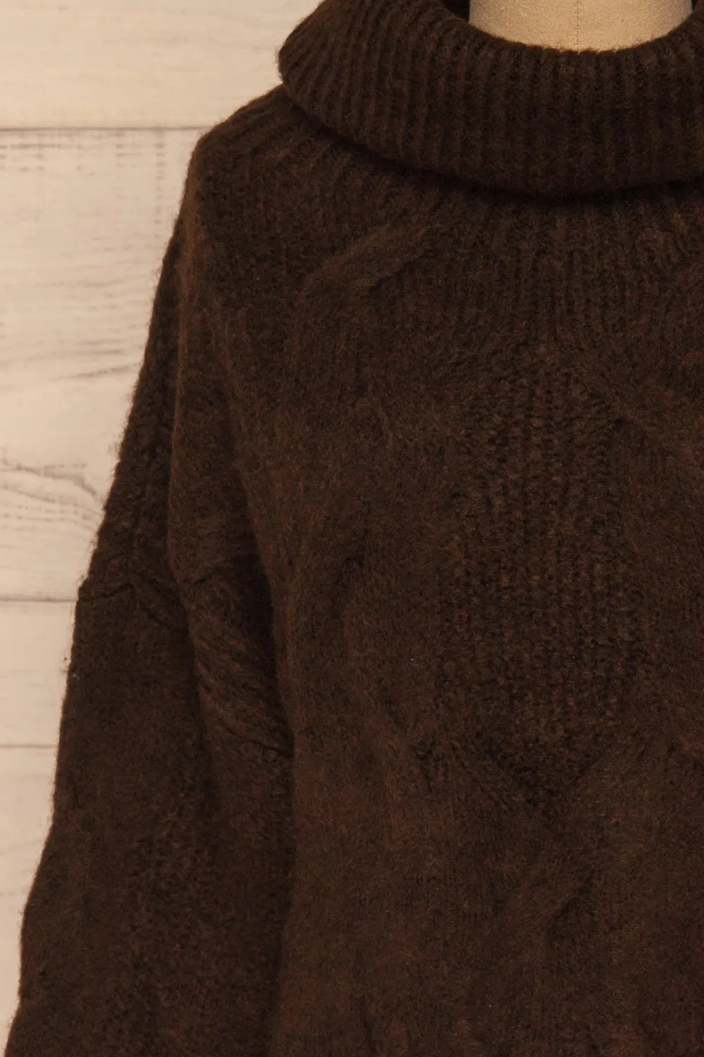 Vigo Brown | Turtleneck Knit Sweater