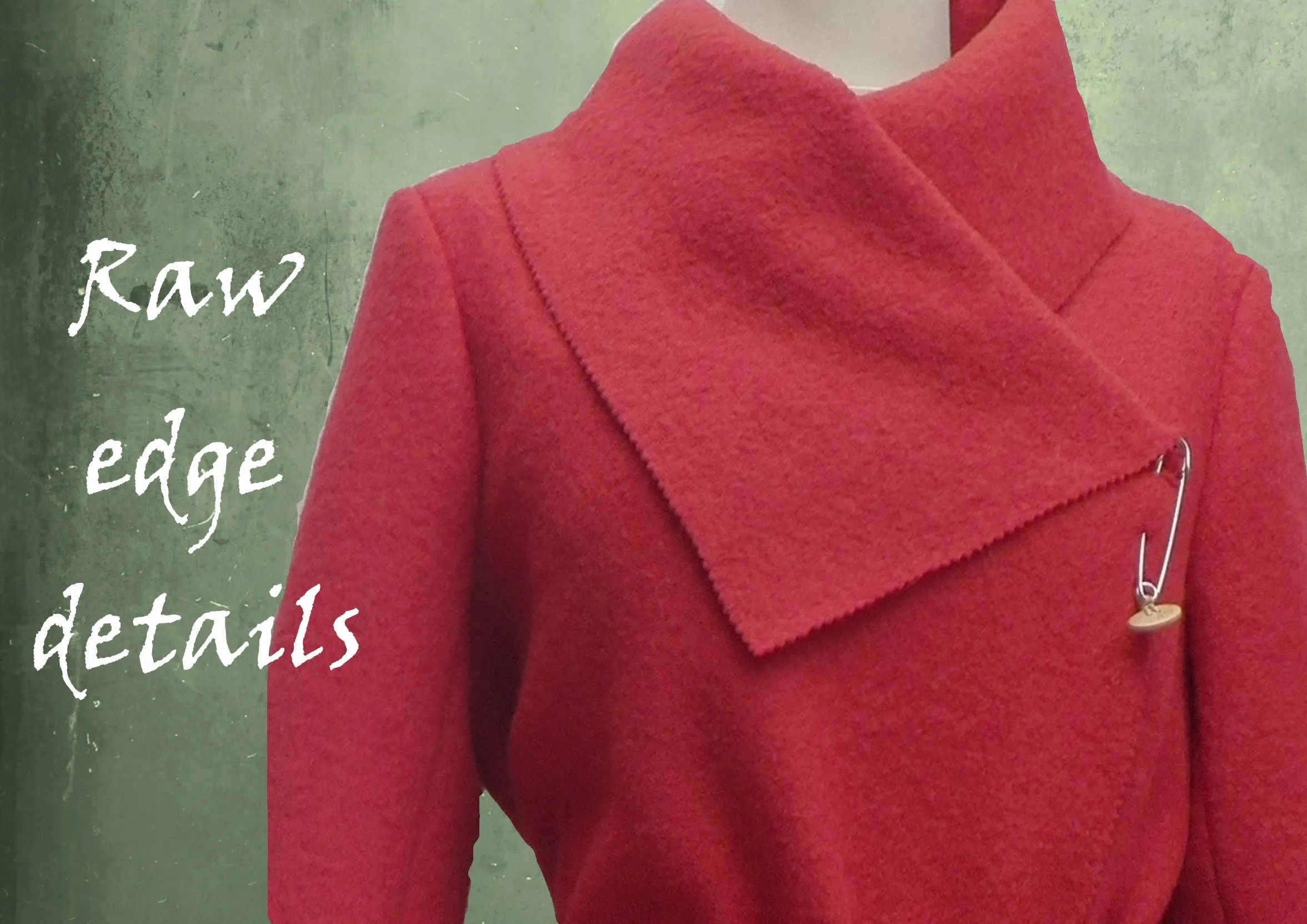 wollen vest-jas van gekookte wol / jacket made of boiled wool