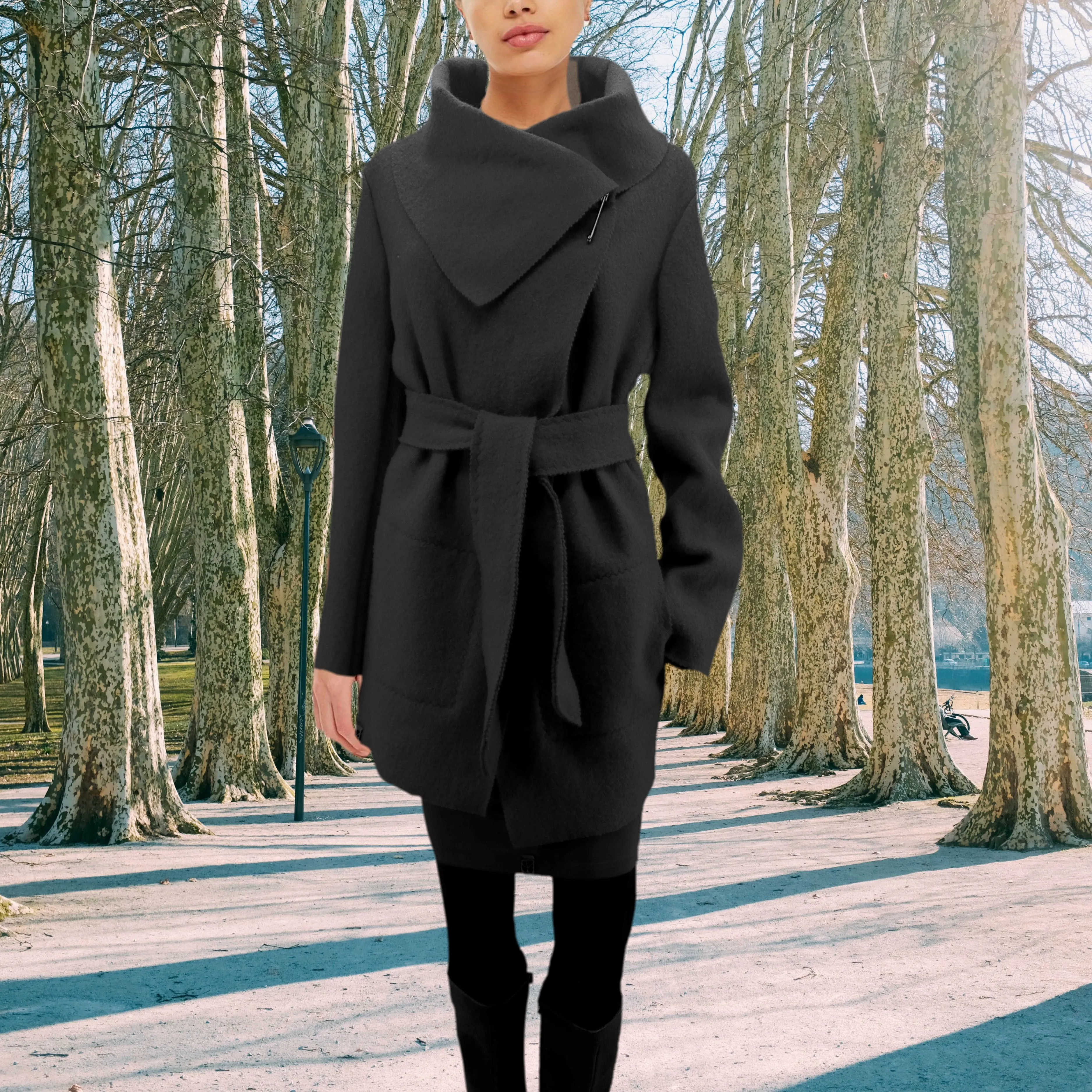 wollen vest-jas van gekookte wol / jacket made of boiled wool