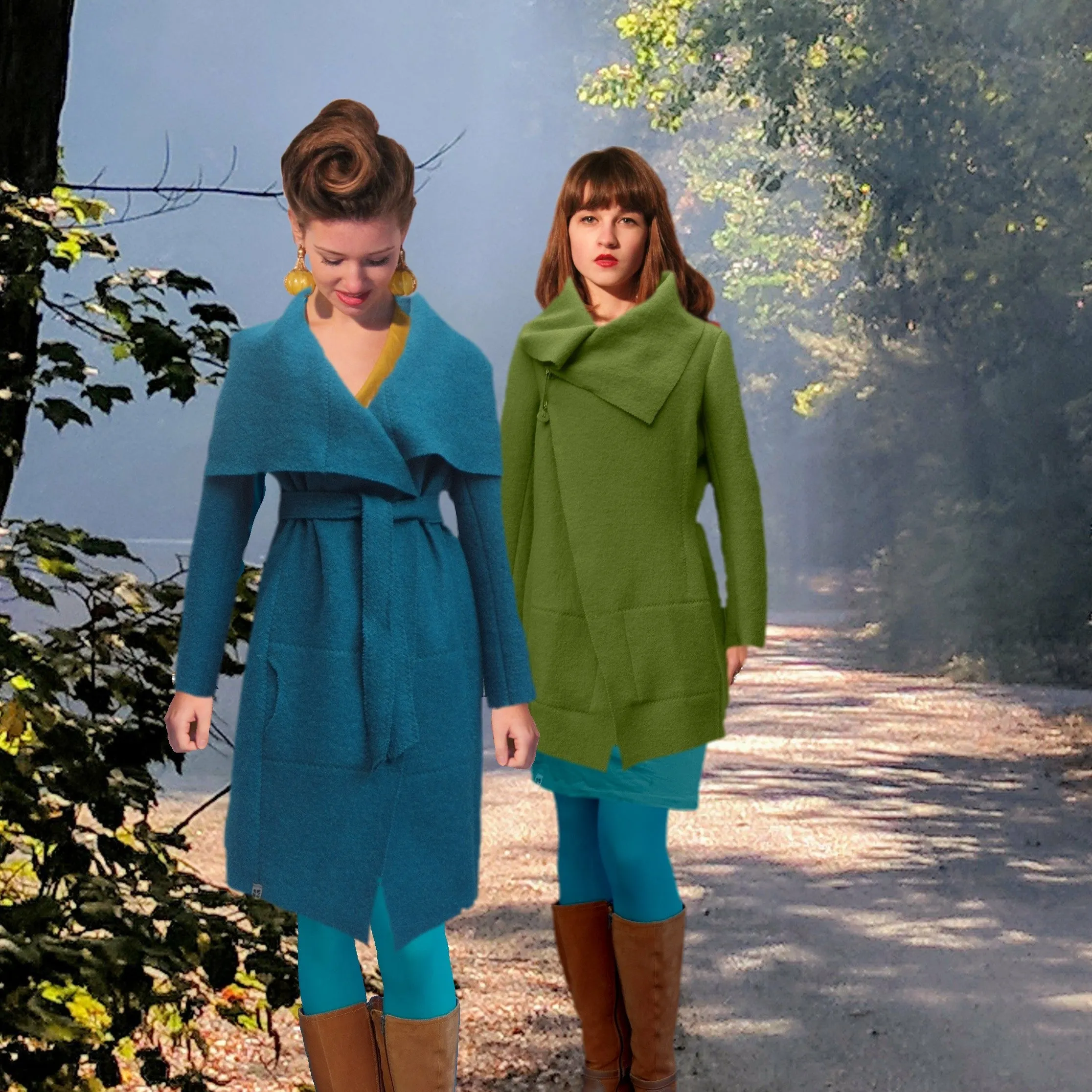 wollen vest-jas van gekookte wol / jacket made of boiled wool