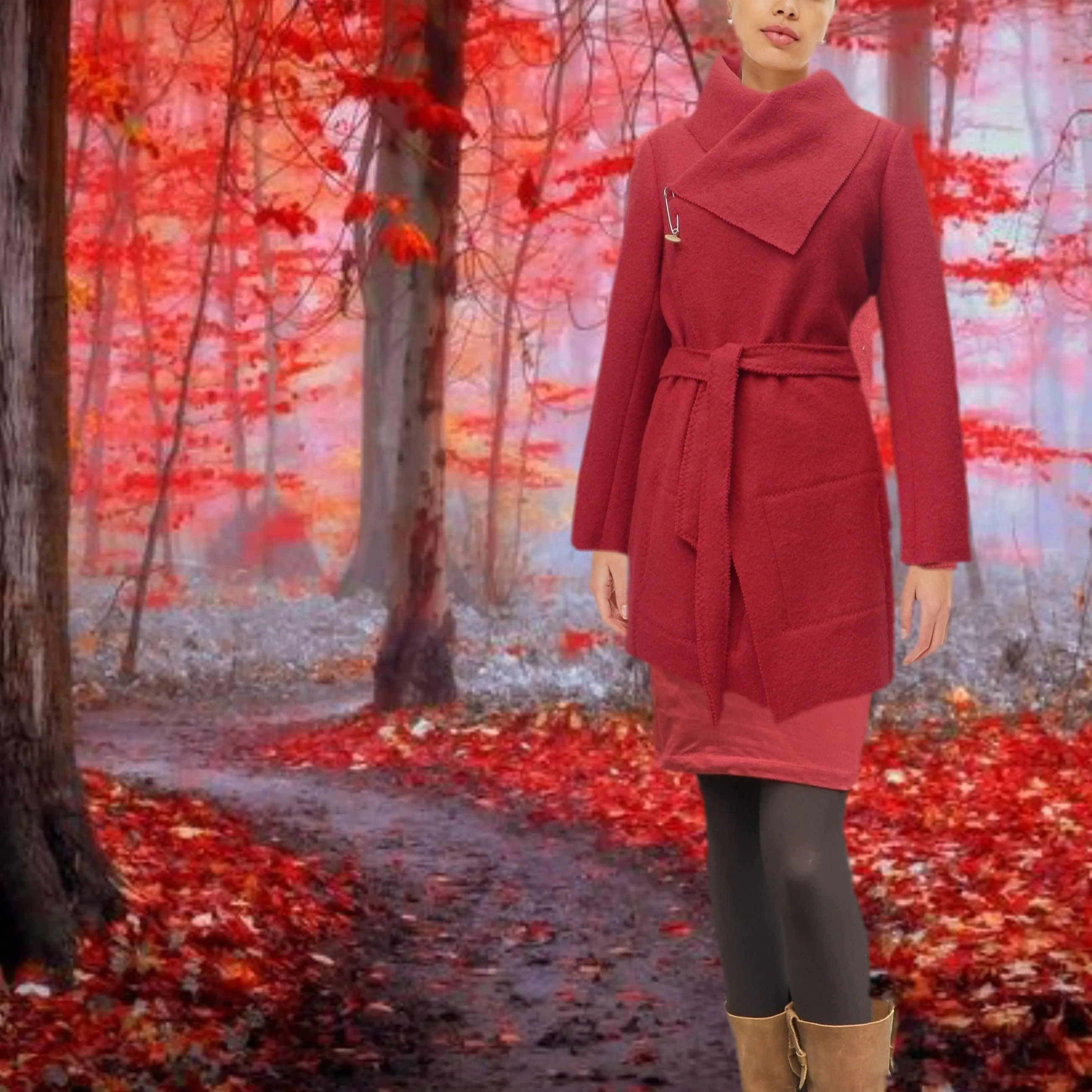 wollen vest-jas van gekookte wol / jacket made of boiled wool