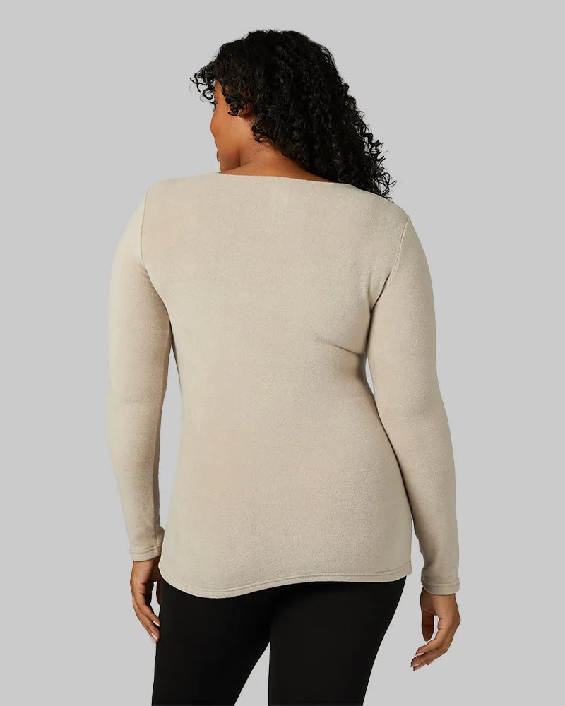 WOMEN'S HEAVYWEIGHT FLEECE BASELAYER SCOOP TOP