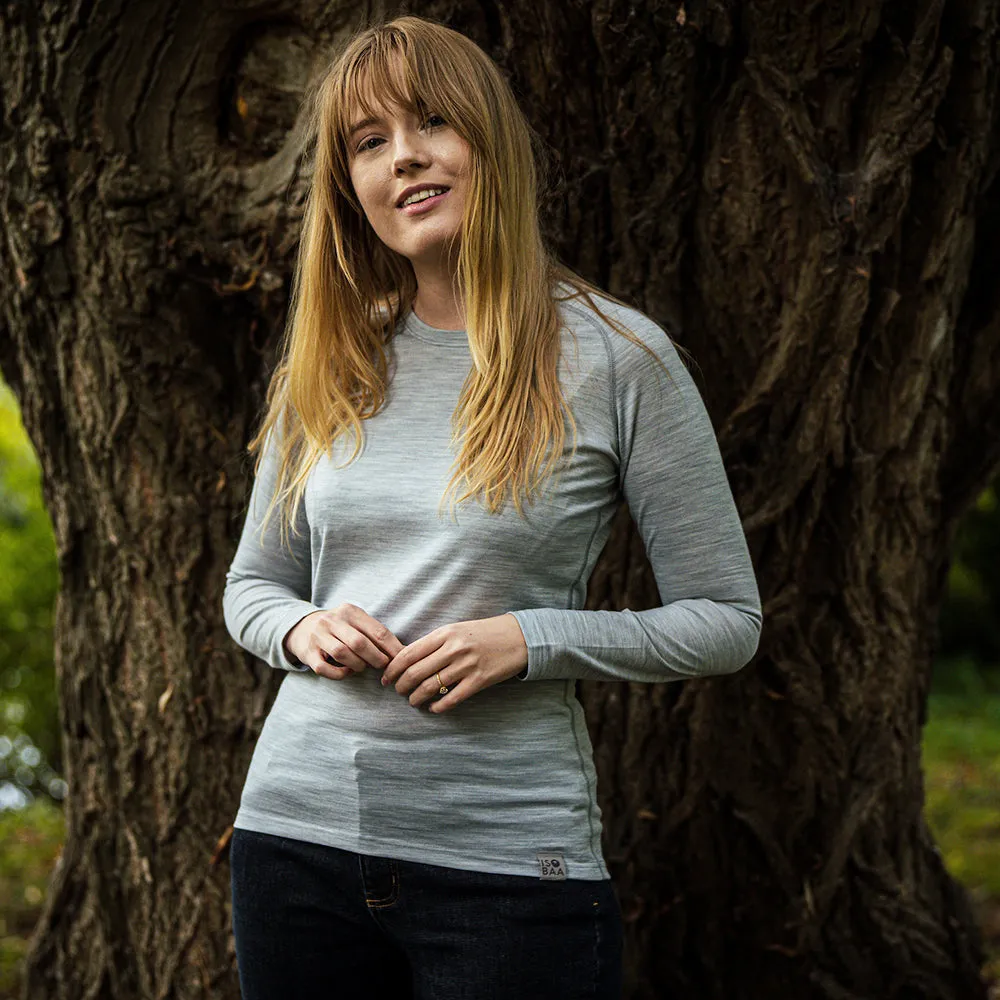Womens IsoSoft 180 Long Sleeve Crew (Cloud)