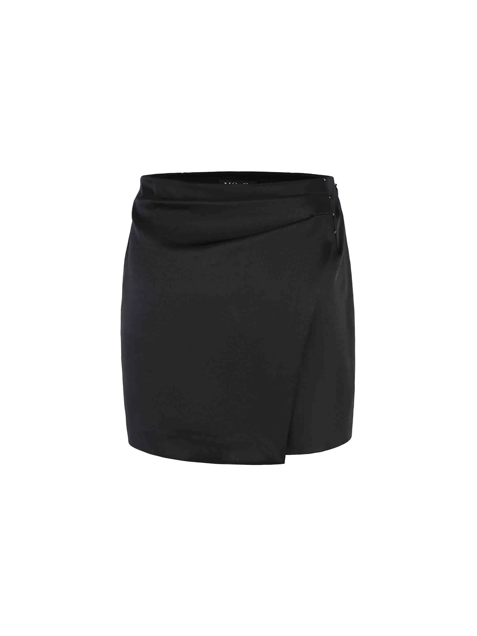 Wrap Detail Satin Skirt